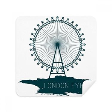 Imagem de Britain UK London Eye United Kingdom óculos de limpeza de tela tecido de camurça pacote com 2