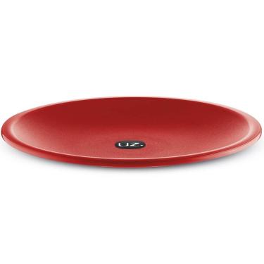 Imagem de Prato Plástico Redondo Refeição Vermelho Resistente 26cm Raso