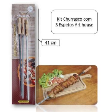 Imagem de Espeto para Churrasco 40cm c/ 3unid Art House