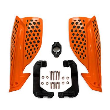 Imagem de Worldmotop 7/20.3 cm 22 mm protetores de mão para motocicleta barra de escova - Substituição universal para Yamaha Kawasaki Suzuki Honda Off Road ATV Dirt Bike Motocross (laranja + preto)