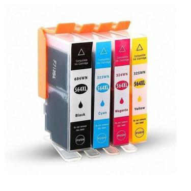 Imagem de Kit 4 Cartuchos 564Xl 564 Para B8550 C6380 D5463 B209A 210A