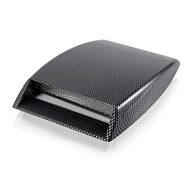 Imagem de Capa de ventilação do capô, capô universal de carro simulação decorativa de saída de ar para carro decorativo colher de entrada de ar capô adesivo de ventilação (fibra de carbono)