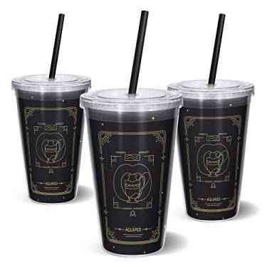 Imagem de Copo Canudo 600ml Signos - AQUÁRIO