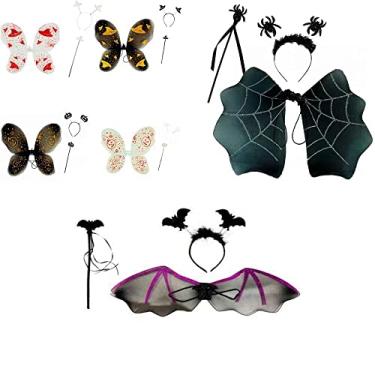 Imagem de Asa de Borboleta Infantil de Halloween Com Antena e Varinha (Chapéu Preto)