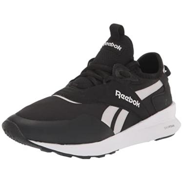 Imagem de Reebok Tênis feminino Spark Run, Preto/branco/prata metálico, 39