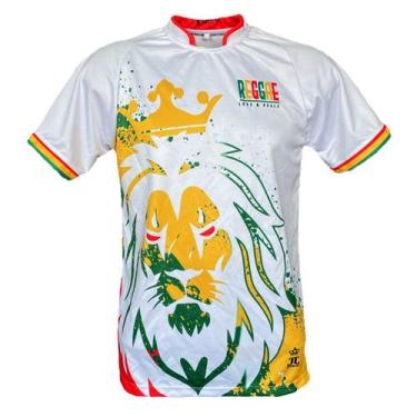 Imagem de Camisa  Camiseta Leão Rei - Reggae Love & Peace - Branca  - Jotaz