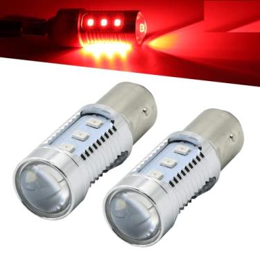 Imagem de Syneticusa 1157 Lâmpadas LED vermelhas de freio flash estroboscópio traseiro alerta de segurança 12 lâmpadas LED