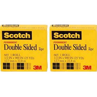 Imagem de 3M Fita dupla face 10383, 2 unidades, 1,27 cm x 2,28 m, transparente