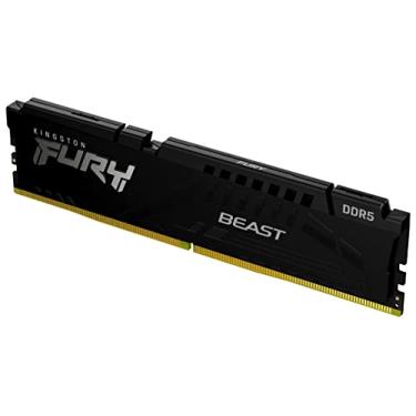 Imagem de Kingston KF552C40BB-16 - Módulo de memória de 16GB DDR5 5200Mhz FURY Beast Black 1,25V 1Rx8 288 pinos para desktop/gamers