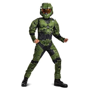 Imagem de Halo Master Chief Infinate Muscle Boys Costume, Green & Black, Medium (7-8)