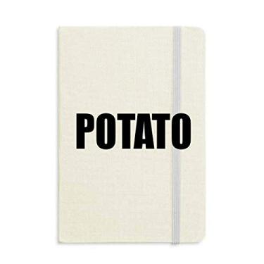 Imagem de Caderno com nome de batata vegetal alimentos capa dura diário clássico A5 presente