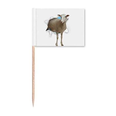 Imagem de Animal Paper Break Shocks Sheep Toothpick Flags Marcador Topper Decoração de Festa