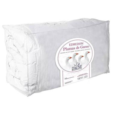 Imagem de Edredom Casal 100% Pluma De Ganso - Daune Branco