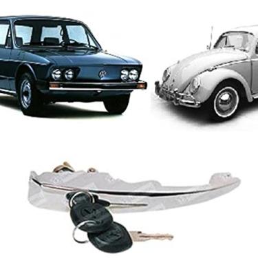 Imagem de Maçaneta Externa Porta Dianteira Vw Fusca 1977 a 1996 Brasilia 1973 a 1981 Variant 1977 a 1981