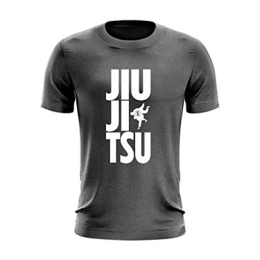 Imagem de Camiseta Jiu Jitsu Academia Treino Shap Life Corrida Gym Cor:Chumbo;Tamanho:GG