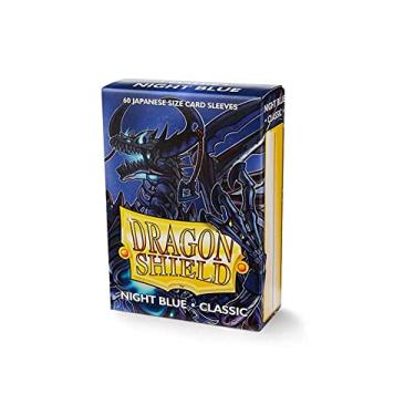 Imagem de 10 Packs Dragon Shield Classic Mini Japanese Night Blue 60 ct Card Sleeves Display Case