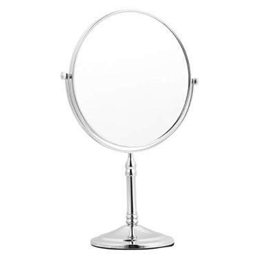 Imagem de 1 Unidade Espelho De Maquiagem Dupla Face Espelho De Maquilhagem De Mesa De Aumento Espelho De Aumento Iluminado Espelho Giratório Espelho De Mão Antiquado Girar Vidro Pequena Mesa