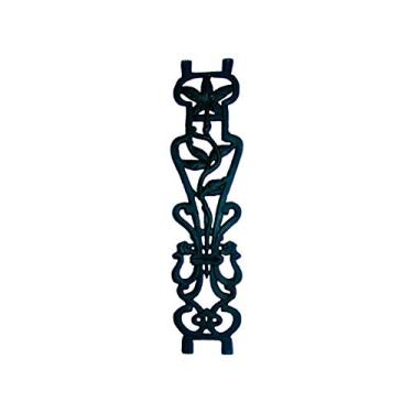 Imagem de Grade Ferro Fundido Flor de Lírio Reta Escada Sacada 80x18cm