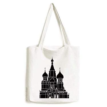Imagem de Rússia Petersburg Outline Tote Canvas Bag Shopping Satchel Casual Handbag