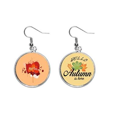 Imagem de Banshee Daub Brinco colorido com pingente de folha de outono