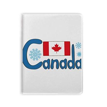 Imagem de Diário de capa macia com estampa azul da bandeira nacional do Canadá