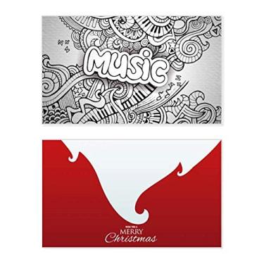 Imagem de Violino Rock Music Winding Painting Holiday Holiday Merry Christmas Cartões de parabéns Mensagem de Natal