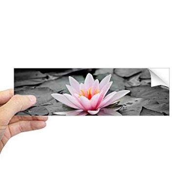 Imagem de DIYthinker Adesivo retangular de flores rosas de lótus vermelho para janela notebook