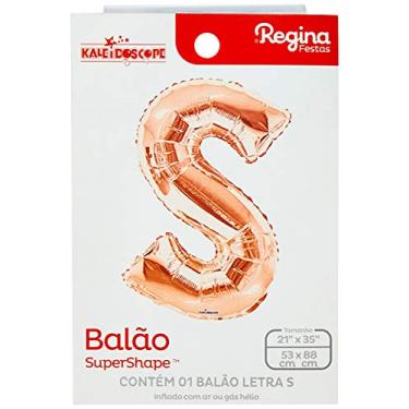 Imagem de Balão Metalizado Supershape Letra S Ouro Rose Pack Regina Ouro