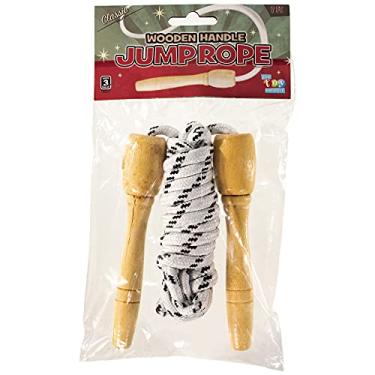 Imagem de Craft County Cabos de corda de pular macios ajustáveis de madeira para crianças, estudantes, ótimos para exercícios, atividades de aniversário, pular, exercícios,