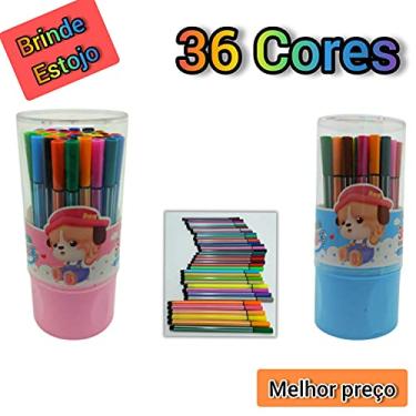 Imagem de Canetas Hidrográficas Com 36 Cores + Estojo
