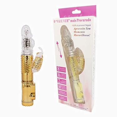 Imagem de Vibrador Vai Vem Sobe Desce Rotativo Rotativo Jack Rabbit (Dourado)