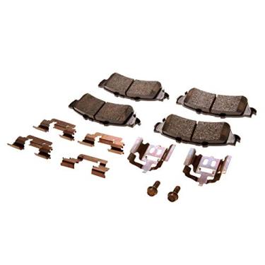 Imagem de GM Genuine Parts 171-637 Conjunto de pastilhas de freio a disco traseiro com clipes e parafusos