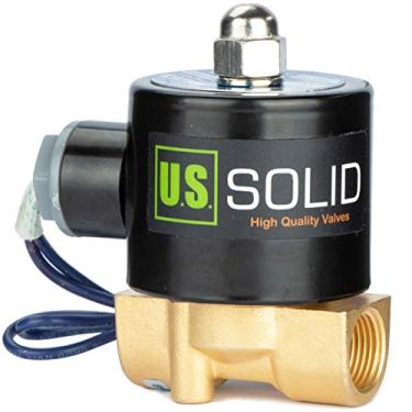 Imagem de U.S. Solid Válvula solenoide elétrica de 12 VDC, vedação VITON, ar, gás, combustível normalmente fechada