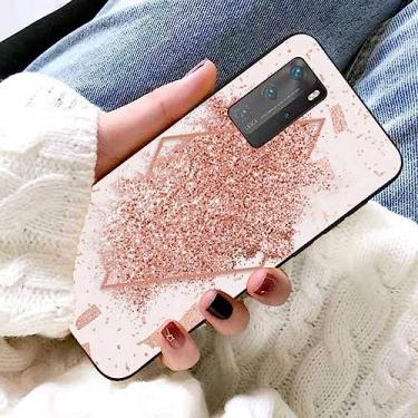 Imagem de Capa de telefone rosa ouro rosa brilhante para Huawei P30 40 20 10 8 9 lite pro plus, A8, para Huawei P8lite2017