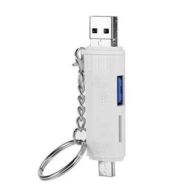 Imagem de Leitor De Cartão, 5 Em 1 Tipo C OTG USB 2.0 Leitor De Cartão Multifuncional Plug And Play Micro Adaptador De Cartão De Memória Para Telefones Celulares Google Laptops Windows(Branco)