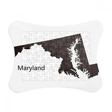 Imagem de Maryland America – Moldura de quebra-cabeça com contorno do mapa dos EUA