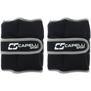 Imagem de Capelli Sport Pesos de tornozelo e pulso, peso ajustável para perna e braço, preto, 4,5 kg, conjunto de 2
