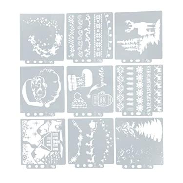 Imagem de Estênceis Pré-Desenho Régua de Renda Modelo de Mandala Pano Esboço Pintura Desenho Letras Auxiliares