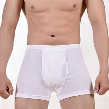 Imagem de 2 Cuecas Masculinas Para Incontinência – Fraldas Reutilizáveis ​​para Adultos Cuecas De Pano Para Pacientes Idosos, Fralda Lavável À Prova De Vazamento Para Deficientes,Branco,XL,Pleasant63