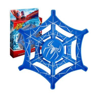 Imagem de Hand Spinner Giratório Homem Aranha Teia Azul Fidget Toy - Mega Block