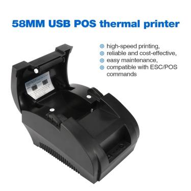 Imagem de Impressora Térmica de Recibos USB  Impressora POS para Restaurante e Supermercado  Bluetooth 1809DD