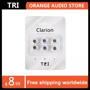 Imagem de Tri clarion siliconen 3 pares para s/m/l tamanho accessoire com fio fone de ouvido fone de ouvido