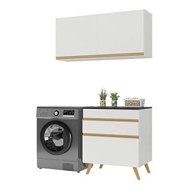 Imagem de Conjunto Lavanderia Multiuso Armário e Balcão Multimóveis Mp5015 Branco