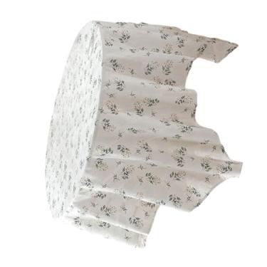 Imagem de lanema Tecido de algodão toalha de mesa macia fazenda vintage padrão floral toalha de mesa quadrada crochê renda patchwork toalha de mesa à prova de poeira