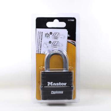 Imagem de Master Lock 470-1178 Boxed Proseries Cadeado de combinação redefinível de latão com manilha padrão 44; Master Lock Proseries Cadeado de combinação de latão redefinível com manilha padrão em caixa