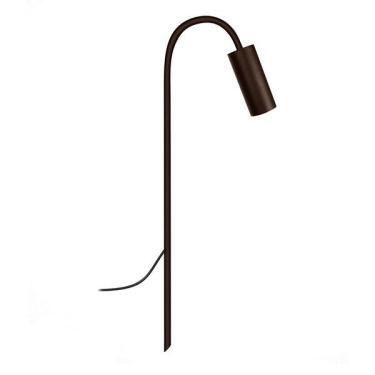 Imagem de Luminária Balizador Espeto Escada Jardim Curvo Marrom 50cm