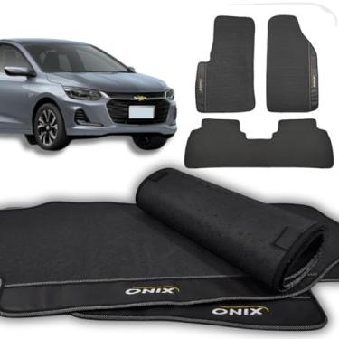 Imagem de Jogo de Tapetes Automotivos Emborrachados para Onix Plus 2020-2021 - 2022-2023 - 2024-03 peças