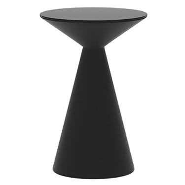 Imagem de Mesa Lateral Redonda, Mesa Lateral Com Processo De Pintura De Metal Para Sofá, Mesa Final Sem Necessidade De Montagem Para Sala De Estar, Quarto E Escritório (Color : Black 1)