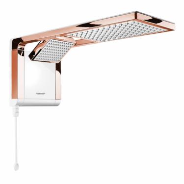Imagem de Chuveiro Lorenzetti Acqua Duo Ultra Eletrônico Branco Rose Gold 220V