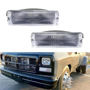 Imagem de Tonsya Para Dodge D150, D250, D350, D350, W150, W150, W250e, W350 Ramcharger, Dodge D150S 1991, W150S, Carcaças de luzes de seta de estacionamento dianteiro, lentes transparentes #55026085, 550260844